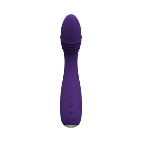 VeDO Ohni Rechargeable G-Spot Thrusting Vibe Purple - powerful dual-stimulation vibrator for G-spot pleasure.