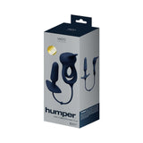 VeDO Humper Rechargeable Dual C-Ring with Anal Plug Black packaging showing product details and design.