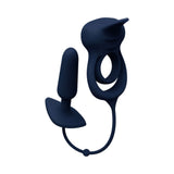 VeDO Humper Rechargeable Dual C-Ring with Anal Plug Black for dual stimulation and hands-free enjoyment.