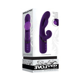 Evolved Pleasure Puff Inflatable Massager Purple in packaging, showcasing its design and features for enhanced pleasure.