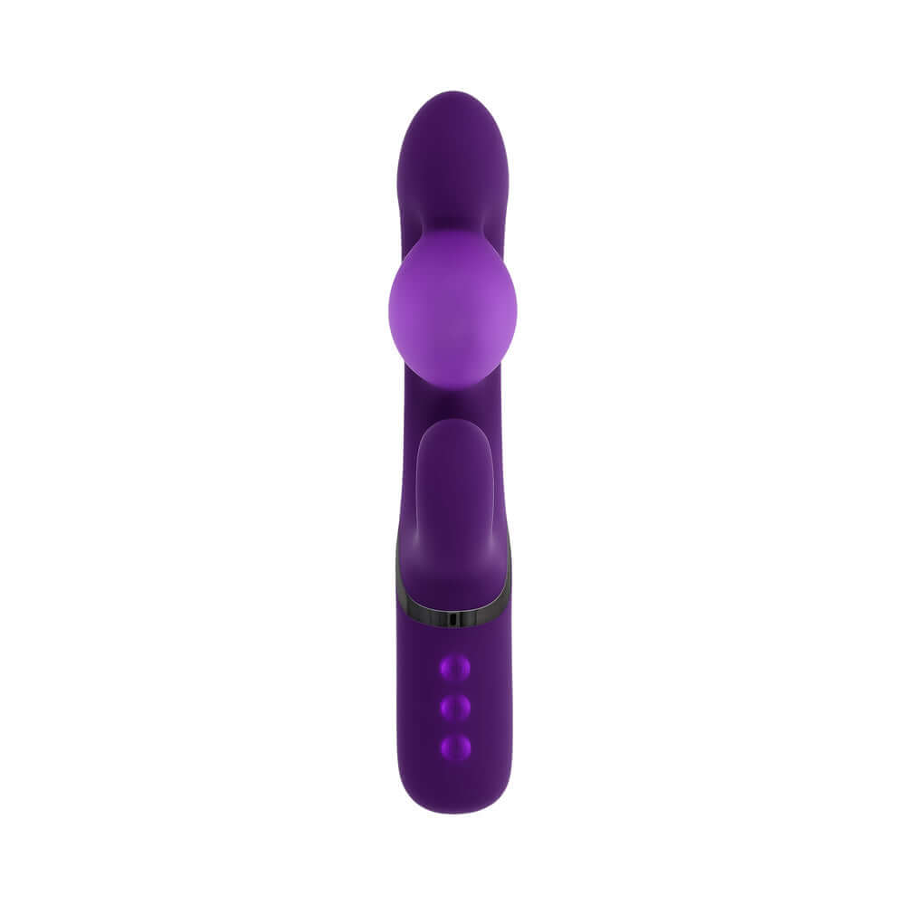 Evolved Pleasure Puff Inflatable Massager Purple showing a sleek design with dual vibration features.