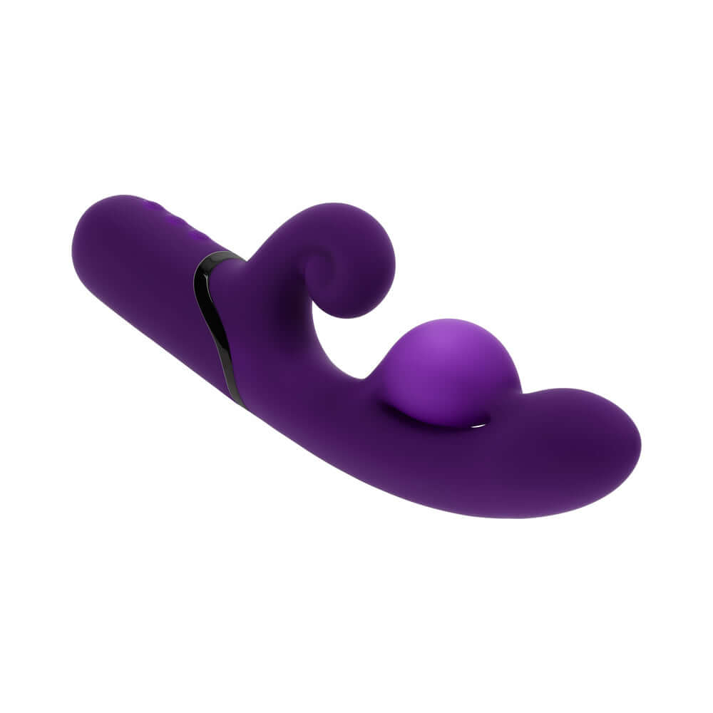 Evolved Pleasure Puff Inflatable Massager Purple, a dual vibrator with unique design and vibrant color.