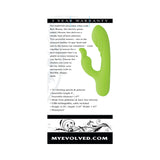 Evolved Brat Bunny Rabbit Vibrator Green features dual motors for intense pleasure and a unique G-spot design.
