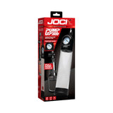 JOCK Pump Up Gauge Penis Pump with Pull Rod packaging showing pressure gauge and pull rod handle.