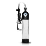 JOCK Pump Up Gauge Penis Pump with Pull Rod featuring a display gauge and durable construction for performance enhancement.