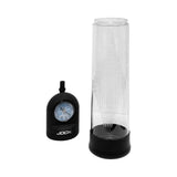 JOCK Pump Up Gauge Penis Pump with Pull Rod showing vacuum gauge and clear cylinder for performance enhancement.