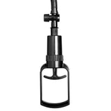Close-up of the JOCK Pump Up Gauge Penis Pump with Pull Rod, showcasing its durable and user-friendly design.