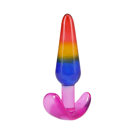 Crystal Jellies Anal Trainer Set S M L Rainbow - colorful tapered plug for anal exploration and comfort.