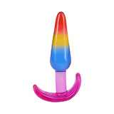 Crystal Jellies Anal Trainer Set S M L Rainbow small tapered anal plug with vibrant colors