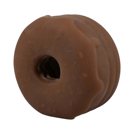 GoodHead Chocolate Donut Blowjob Set, donut stroker in chocolate color, crafted from ULTRASKYN for pleasure.