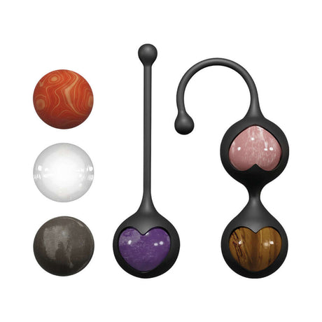 Adrien Lastic Harmony Stones Kegel and Chakra Set featuring natural stones for pelvic strength and chakra alignment.