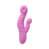 Polynesian Pleasures Into The C Seapuss Purple vibrator with curved shape and soft rippled textures.