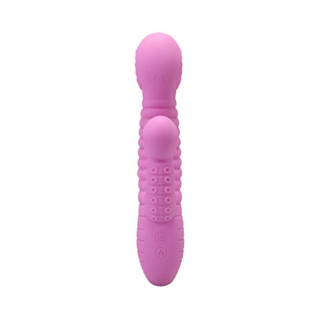 Polynesian Pleasures Into The C Seapuss Purple sleek vibrator with ripple texture for powerful stimulation.