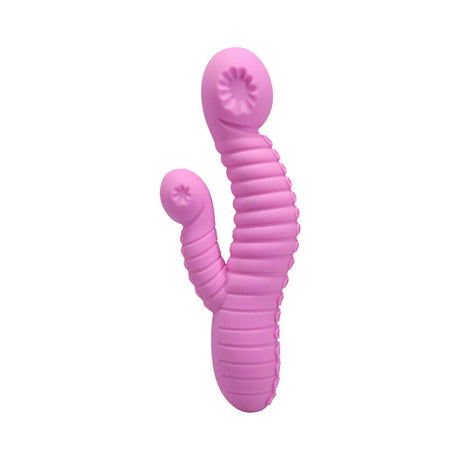 Polynesian Pleasures Into The C Seapuss Purple vibrator with a sleek design and rippled texture for powerful stimulation.