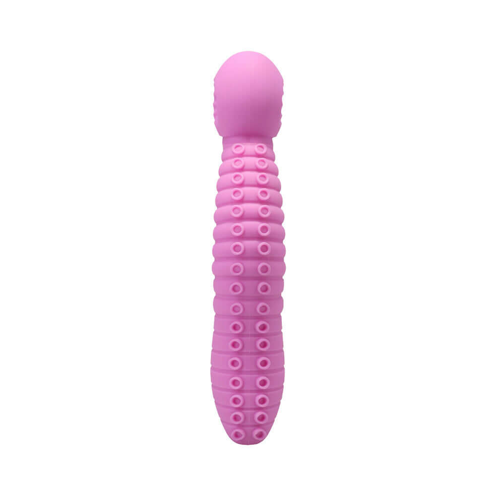 Polynesian Pleasures Into The C Seapuss Purple vibrator with soft rippled textures for enhanced stimulation.