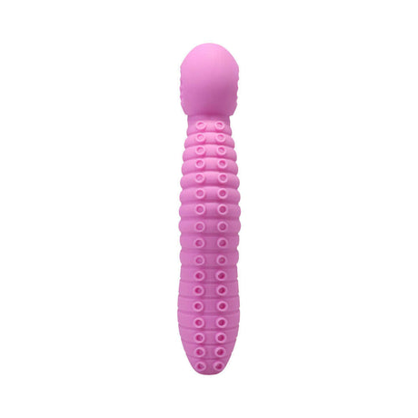 Polynesian Pleasures Into The C Seapuss Purple vibrator with soft rippled textures for enhanced stimulation.