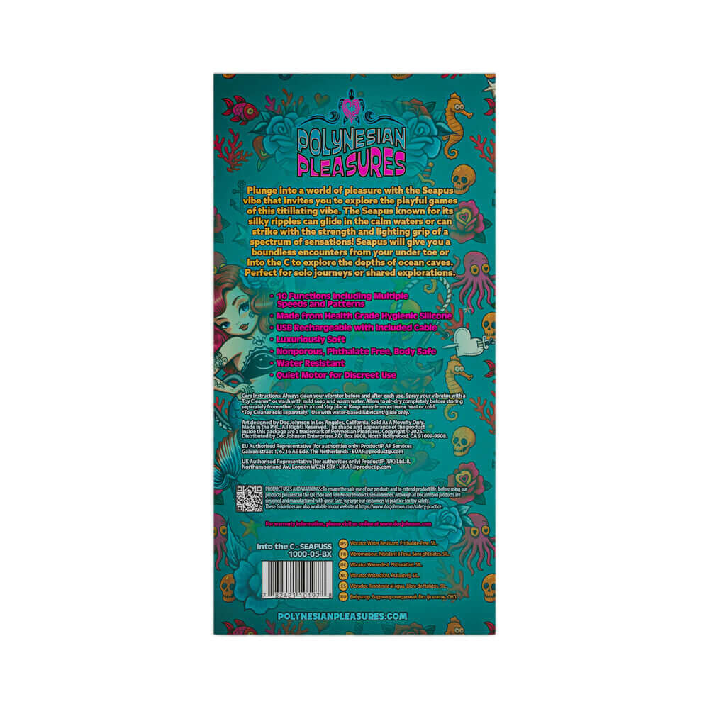 Polynesian Pleasures Into The C Seapuss Purple product packaging showcasing vibrant design and details.