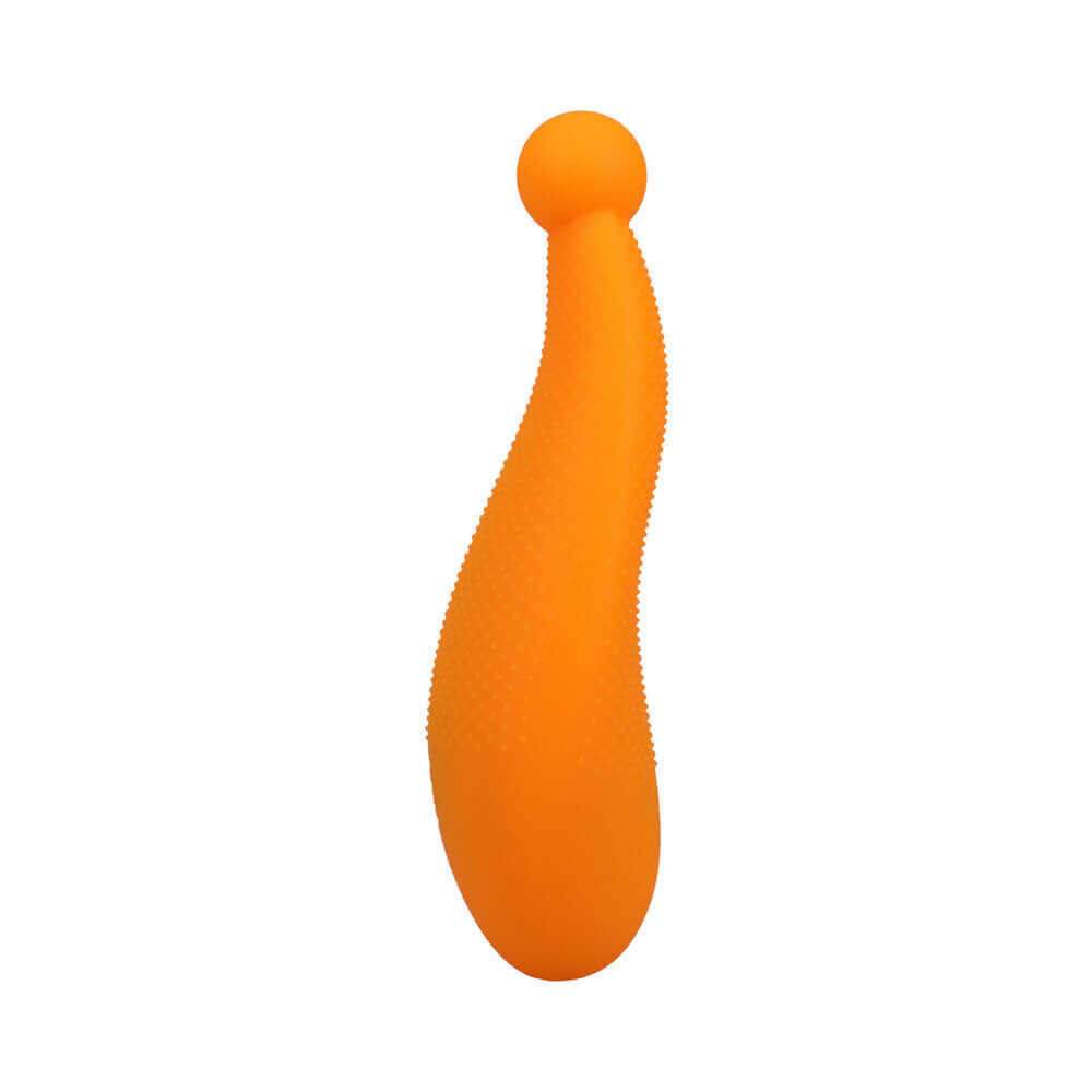 Polynesian Pleasures Into The C Sun Coralee Sunrise Orange silicone vibrator in vibrant orange color.