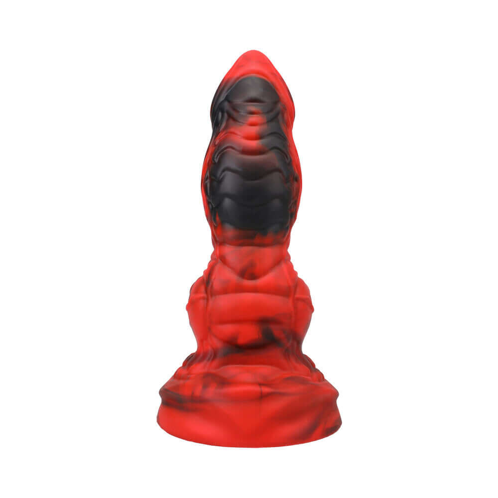 Vac-U-Lock Fantasy Fuckers Red Raider Silicone Dildo Red in striking red and black silicone design.