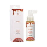 Ease Throat Relaxing Spray Salted Caramel 2 Oz bottle and packaging displayed together.