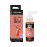 GoodHead Juicy Head Cocktails Dry Mouth Spray Peach 2 Oz in a bottle and packaging for refreshing flavor and moisture.
