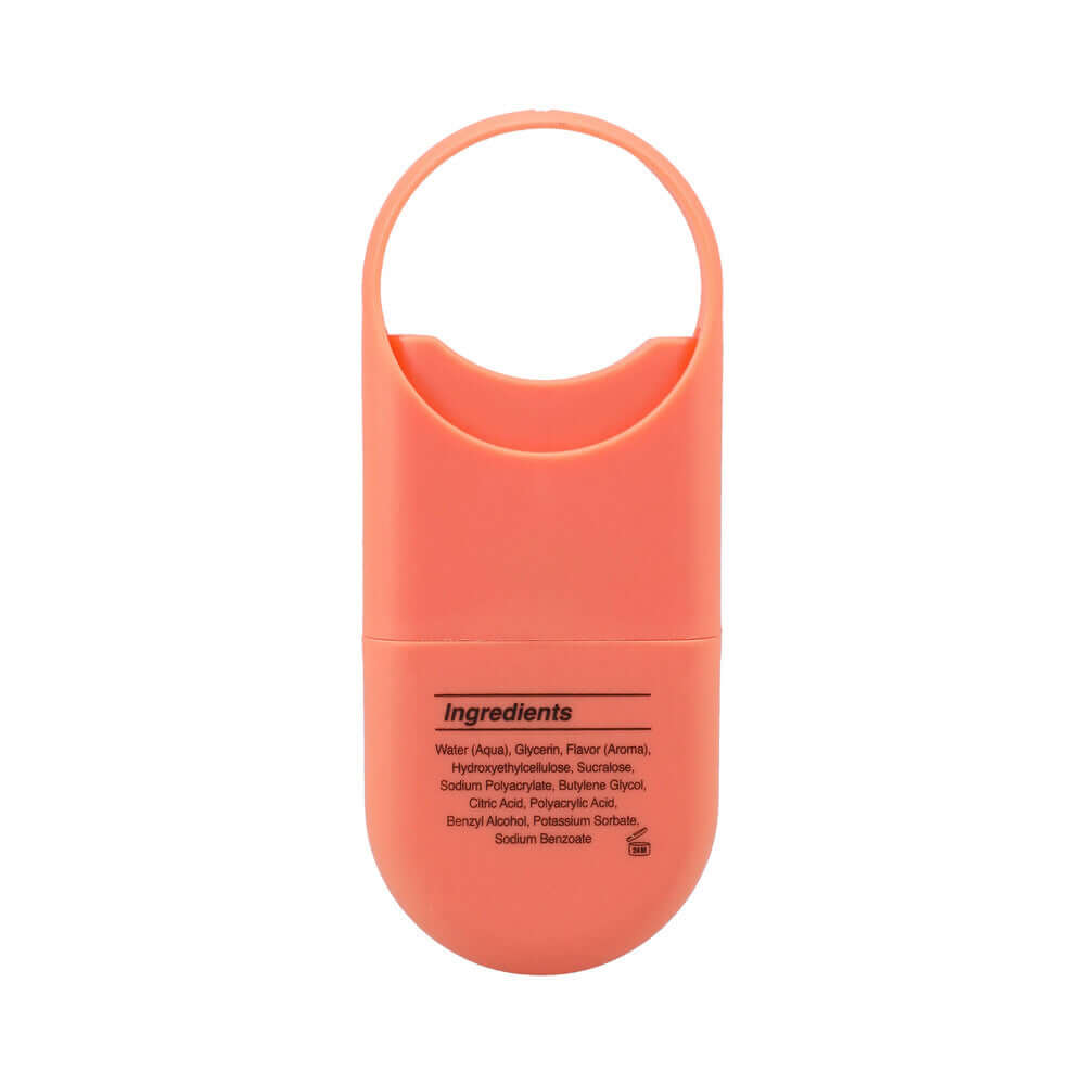 GoodHead Juicy Head Cocktails Dry Mouth Spray Peach packaging with ingredient list.