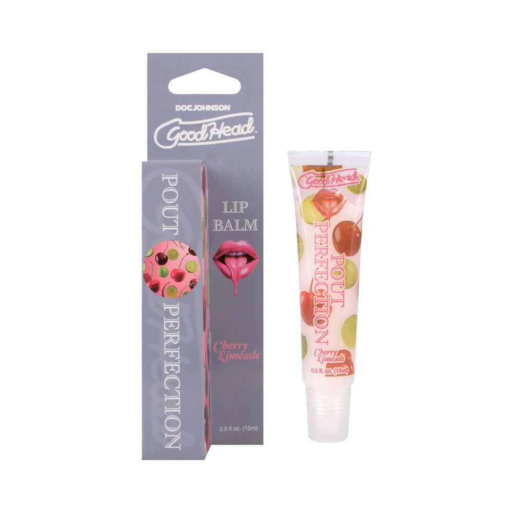 GoodHead Pout Perfection Lip Balm Cherry Limeade packaging with lip balm tube and colorful design.