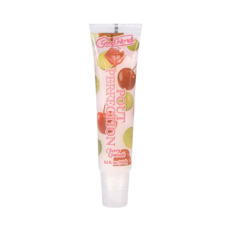 GoodHead Pout Perfection Lip Balm Cherry Limeade in a tube with colorful cherry and lime graphics.