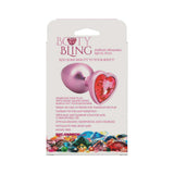 Booty Bling Heart Diamond Jeweled Metal Plug Pink Large packaging showcasing its elegant design and features.