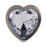 Booty Bling Heart Diamond Jeweled Metal Plug Gold Small with a shiny heart-shaped jewel base.