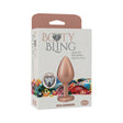 Booty Bling Heart Diamond Jeweled Metal Plug Gold Medium packaging with elegant design and jeweled heart base.