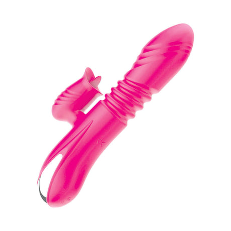 Intruder Heat Up Thruster Pink, a dual-action vibrator with thrusting and teasing functions for enhanced pleasure.