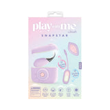 Play With Me Snapstar Vibrator Set with Remote Purple packaging featuring mini wand and remote control.