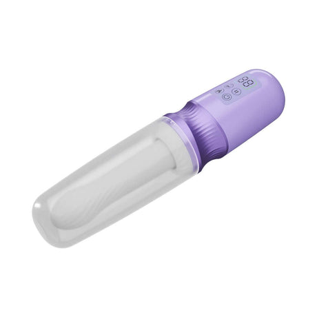 Temptasia violet Vixen Thrusting Dildo Vibrator Purple with sleek design and control panel for customizable pleasure.