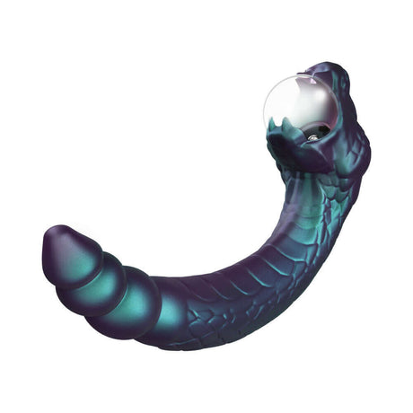 Temptasia Rattle Snake Vibrator Dark Millenia Purple with glowing plasma-globe core, designed for intense pleasure.