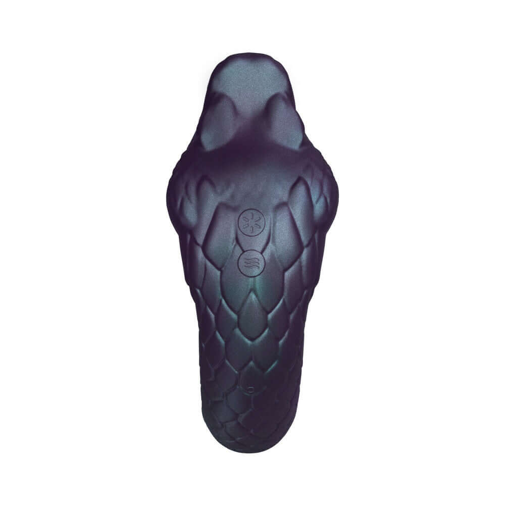 Temptasia Rattle Snake Vibrator Dark Millenia Purple featuring a sleek, textured design and glowing core for intense pleasure.