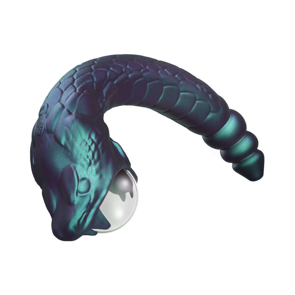 Temptasia Rattle Snake Vibrator Dark Millenia Purple with a sleek design and glowing plasma core.