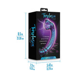 Temptasia Rattle Snake Vibrator Dark Millenia Purple packaging with dimensions and design details.