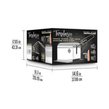 Temptasia Rebel Ride Sex Machine packaging dimensions and features, showcasing power and precision for ultimate pleasure.