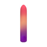 Play With Me Sunset Passion Rechargeable Vibrator in gradient pink to purple finish, designed for targeted stimulation.