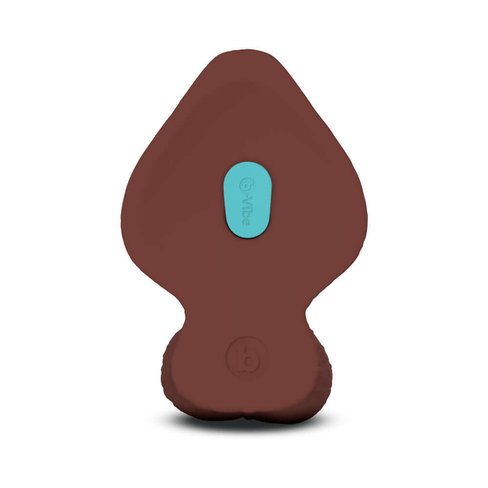 b-Vibe Slipskin Realistic Silicone Dildo 9 inch Girthy Brown showing the base design and silicone texture.