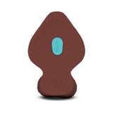 b-Vibe Slipskin Realistic Silicone Dildo 9 inch Girthy Brown showing the base design and silicone texture.