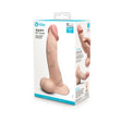 b-Vibe Slipskin Realistic Silicone Dildo 10 inch Curved Cream packaging with detailed design and features.