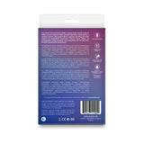 Back packaging of the Colours Curve Vibrating 5 inch Dildo Purple featuring product details and usage instructions.
