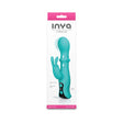 INYA Cyberluxe Digital Rabbit Vibrator Aqua packaging showcasing its unique design and features.