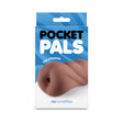 Pocket Pals Anal Stroker Brown packaging featuring a lifelike TPE stroker for ultimate pleasure.
