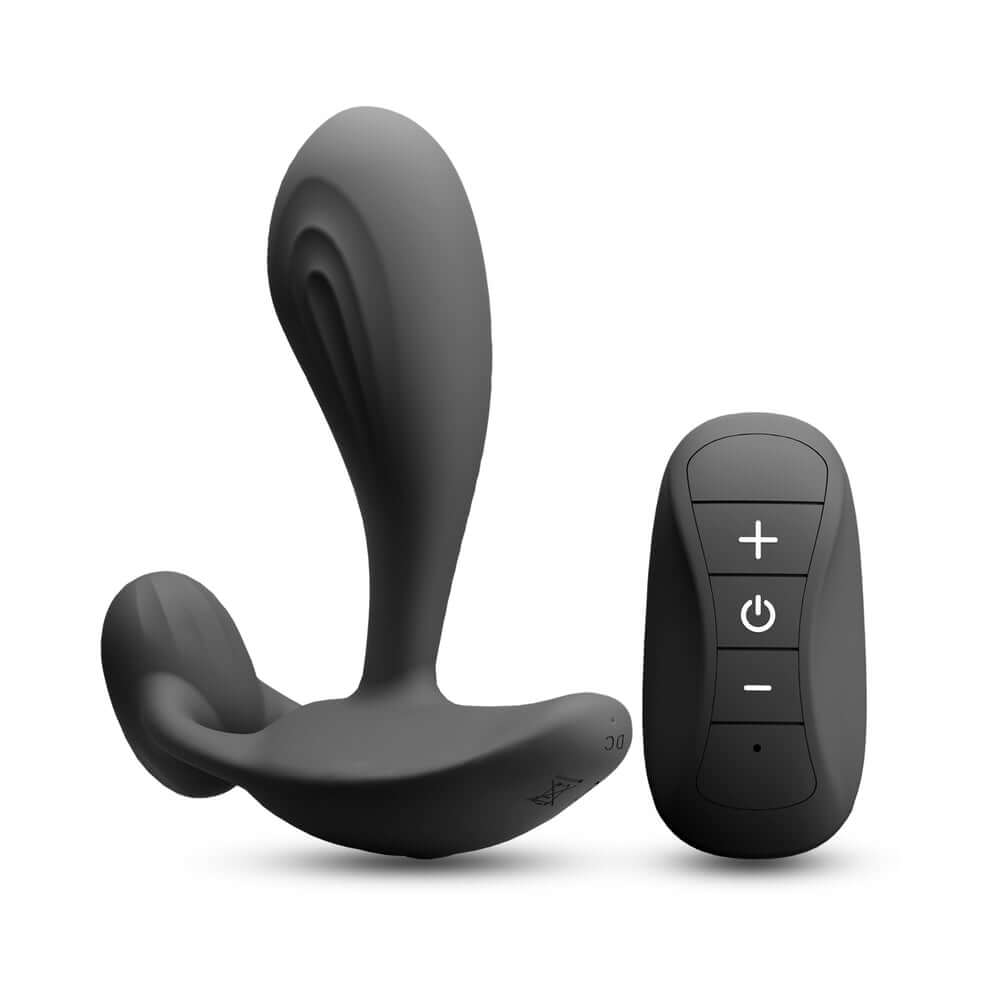 Renegade Echo Prostate Massager Black with remote control for intense prostate and taint stimulation.