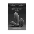 Renegade Rain Prostate Massager with Remote Control Black packaging featuring a sleek silicone design.