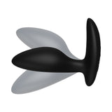 We-Vibe Ditto Plus Remote Control Vibrating Anal Plug Black showing its tapered design and smooth surface.