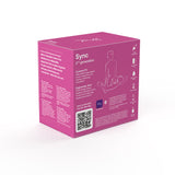 We-Vibe Sync 2 Remote Control Couples Vibrator Rose packaging showing features and benefits of the couples vibrator.